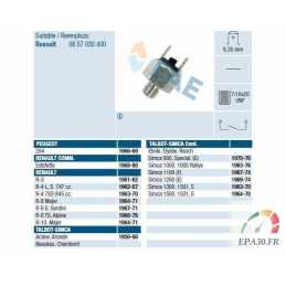 CONTACTEUR STOP HYDRAULIQUE SIMCA 1100 1000 ET RALLYE 1 - EPA21040 - EPA30