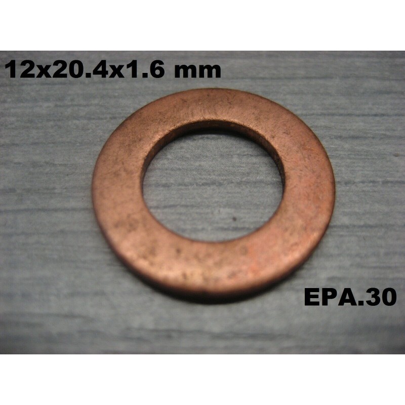RONDELLE CUIVRE 12x20.4x1.6 MM SIMCA RENAULT CITROEN TALBOT MATRA ETC... - EPA30